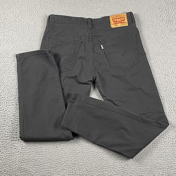 Levi's 502 Regular Taper Jeans Men's 33x32 (33x30) Gray Denim - Picture 1 of 9